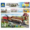 Kazi KY98250 98250 non  TÀU HƠI NƯỚC NÔNG TRẠI bộ đồ chơi xếp lắp ráp ghép mô hình Trains CITYTRAIN Tàu Hỏa 848 khối