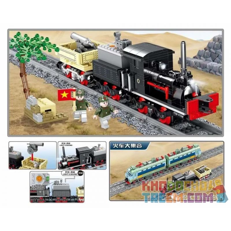 Kazi KY98255 98255 Xếp hình kiểu Lego TRAINS CityTrain City Train "O" Locomotive Đầu Máy "O" 379 khối Kazi KY98255 98255 Xếp hình kiểu Lego TRAINS CityTrain City Train "O" Locomotive Đầu Máy "O" 379 khối