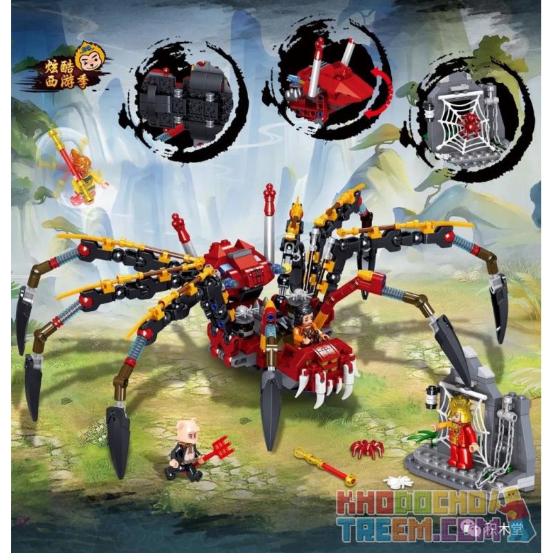 ZHEGAO QL1635 1635 Xếp hình kiểu Lego MONKIE KID Journey To The West Spider Spirit Tinh Linh Nhện 498 khối ZHEGAO QL1635 1635 Xếp hình kiểu Lego MONKIE KID Journey To The West Spider Spirit Tinh Linh Nhện 498 khối