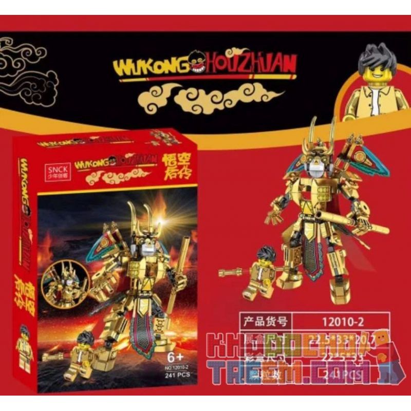 SNCK 12010-1 12010-2 12010-3 12010-4 non  WUKONG DI CẢO 4 MẪU bộ đồ chơi xếp lắp ráp ghép mô hình 967 khối