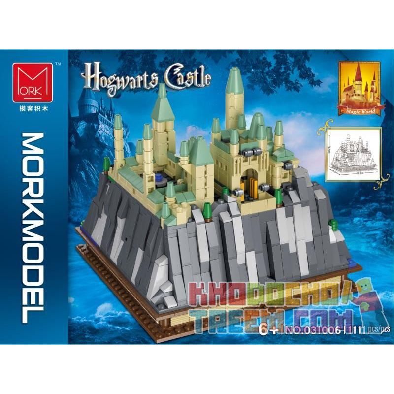 URGE 031006 non Lego LÂU ĐÀI HOGWARTS MINI bộ đồ chơi xếp lắp ráp ghép mô hình Medieval Castle HOGWARTS CASTLE Chiến Tranh Trung Cổ 1111 khối