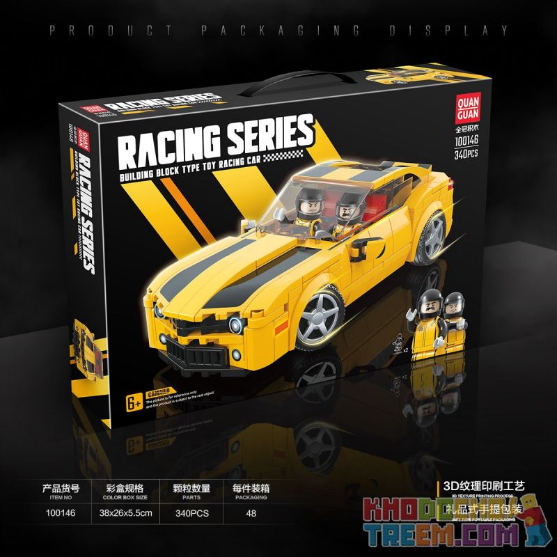 QUANGUAN QUAN GUAN 100146 Xếp hình kiểu Lego Racing Chevrolet Camaro Famous Car 340 khối QUANGUAN QUAN GUAN 100146 Xếp hình kiểu Lego Racing Chevrolet Camaro Famous Car 340 khối