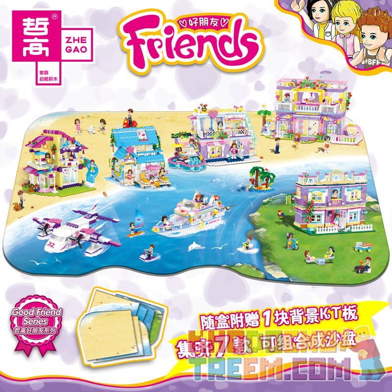 ZHEGAO QL1120 1120 non  LỄ HỘI MÙA HÈ 4 HỘP NHỎ bộ đồ chơi xếp lắp ráp ghép mô hình  Các Bạn Gái