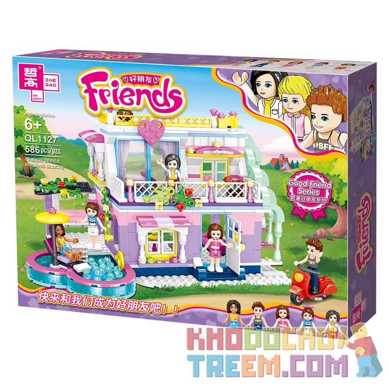 ZHEGAO QL1127 1127 Xếp hình kiểu Lego FRIENDS Good Friend Alisha's Sunny Holiday Villa Biệt Thự Nghỉ Mát đầy Nắng Của Alisha 586 khối ZHEGAO QL1127 1127 Xếp hình kiểu Lego FRIENDS Good Friend Alisha's Sunny Holiday Villa Biệt Thự Nghỉ Mát đầy Nắng Của Alisha 586 khối