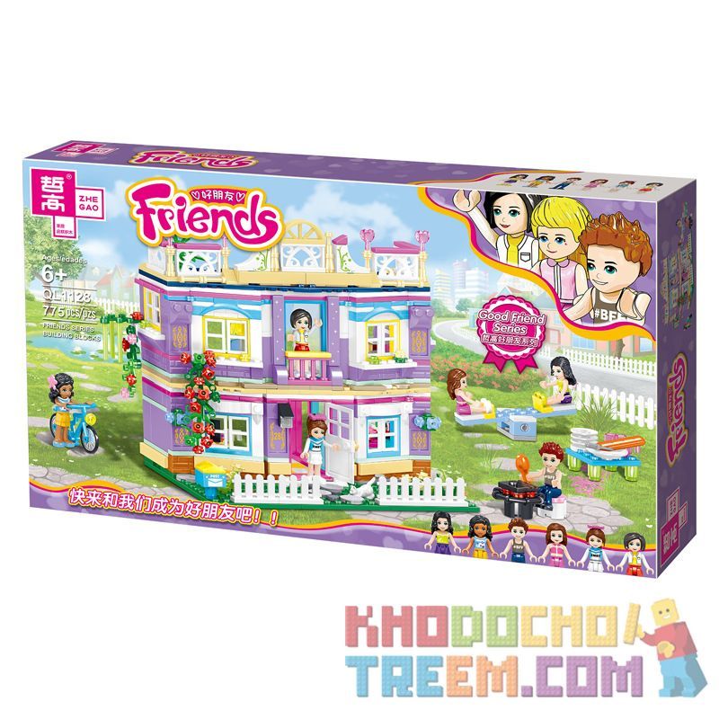 ZHEGAO QL1128 1128 Xếp hình kiểu Lego FRIENDS Good Friend Millie's Party Villa Biệt Thự Tiệc Tùng Của Millie 775 khối ZHEGAO QL1128 1128 Xếp hình kiểu Lego FRIENDS Good Friend Millie's Party Villa Biệt Thự Tiệc Tùng Của Millie 775 khối