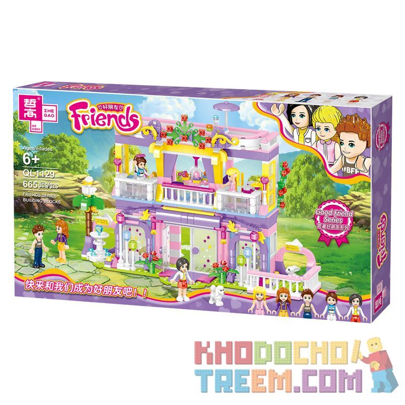 ZHEGAO QL1129 1129 Xếp hình kiểu Lego FRIENDS Good Friend Salsa's Starlight Holiday Home Nhà Nghỉ Mát Starlight Của Salsa 665 khối ZHEGAO QL1129 1129 Xếp hình kiểu Lego FRIENDS Good Friend Salsa's Starlight Holiday Home Nhà Nghỉ Mát Starlight Của Salsa 665 khối