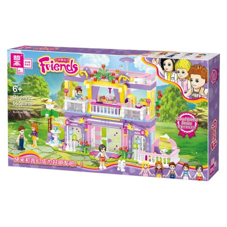 ZHEGAO QL1129 1129 non  NHÀ NGHỈ MÁT STARLIGHT CỦA SALSA bộ đồ chơi xếp lắp ráp ghép mô hình  Các Bạn Gái 665 khối