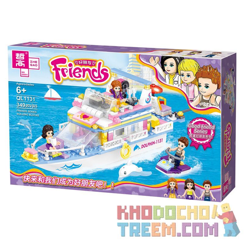 ZHEGAO QL1131 1131 Xếp hình kiểu Lego FRIENDS Good Friend Chloe's Luxury Yacht Du Thuyền Sang Trọng Của Chloe 349 khối ZHEGAO QL1131 1131 Xếp hình kiểu Lego FRIENDS Good Friend Chloe's Luxury Yacht Du Thuyền Sang Trọng Của Chloe 349 khối