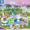 ZHEGAO QL2214 2214 non  VƯỜN PHUN NƯỚC bộ đồ chơi xếp lắp ráp ghép mô hình City Girl Thành Phố Con Gái 391 khối