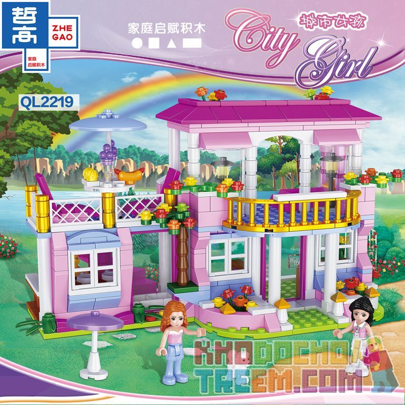 ZHEGAO QL2219 2219 non  BIỆT THỰ bộ đồ chơi xếp lắp ráp ghép mô hình City Girl Thành Phố Con Gái 486 khối ZHEGAO QL2219 2219 non  BIỆT THỰ bộ đồ chơi xếp lắp ráp ghép mô hình City Girl Thành Phố Con Gái 486 khối