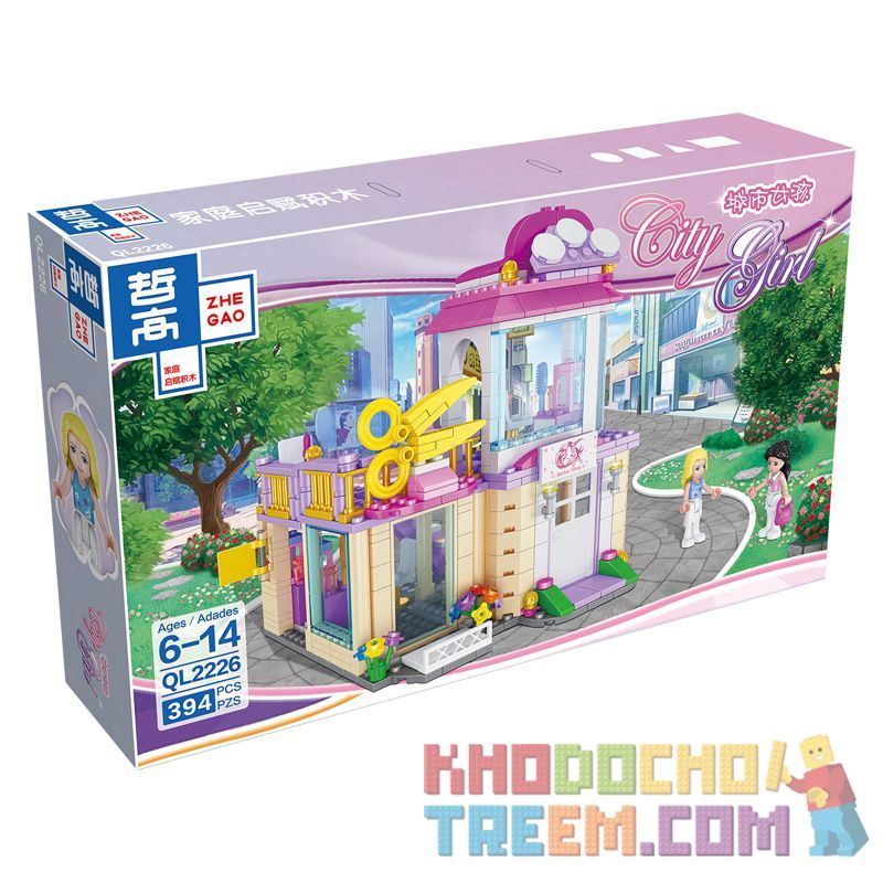 ZHEGAO QL2226 2226 Xếp hình kiểu Lego City Girl Barber Shop Tiệm Hớt Tóc 394 khối ZHEGAO QL2226 2226 Xếp hình kiểu Lego City Girl Barber Shop Tiệm Hớt Tóc 394 khối