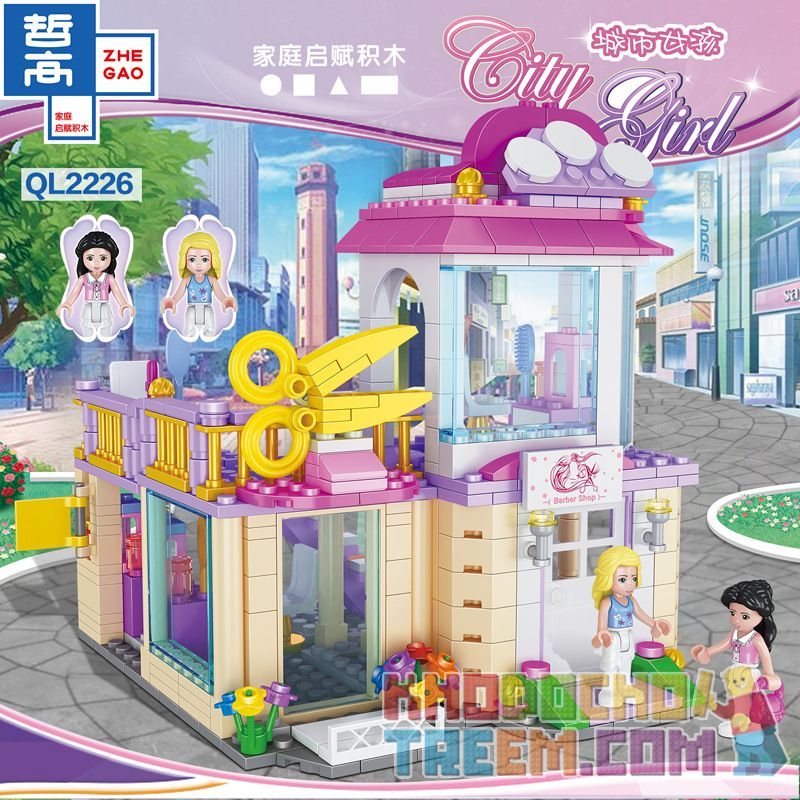 ZHEGAO QL2226 2226 non  TIỆM HỚT TÓC bộ đồ chơi xếp lắp ráp ghép mô hình City Girl Thành Phố Con Gái 394 khối ZHEGAO QL2226 2226 non  TIỆM HỚT TÓC bộ đồ chơi xếp lắp ráp ghép mô hình City Girl Thành Phố Con Gái 394 khối