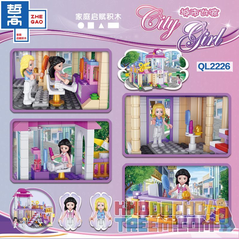 ZHEGAO QL2226 2226 non  TIỆM HỚT TÓC bộ đồ chơi xếp lắp ráp ghép mô hình City Girl Thành Phố Con Gái 394 khối ZHEGAO QL2226 2226 non  TIỆM HỚT TÓC bộ đồ chơi xếp lắp ráp ghép mô hình City Girl Thành Phố Con Gái 394 khối