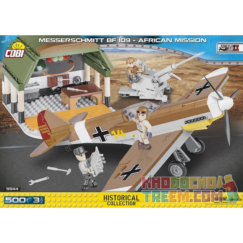 COBI 5544 Xếp hình kiểu Lego MILITARY ARMY Messerschmitt Bf 109 - African Mission Messerschmidt Bf 109-Africa Mission Nhiệm Vụ Của Messerschmidt Bf 109-Châu Phi 500 khối COBI 5544 Xếp hình kiểu Lego MILITARY ARMY Messerschmitt Bf 109 - African Mission Messerschmidt Bf 109-Africa Mission Nhiệm Vụ Của Messerschmidt Bf 109-Châu Phi 500 khối