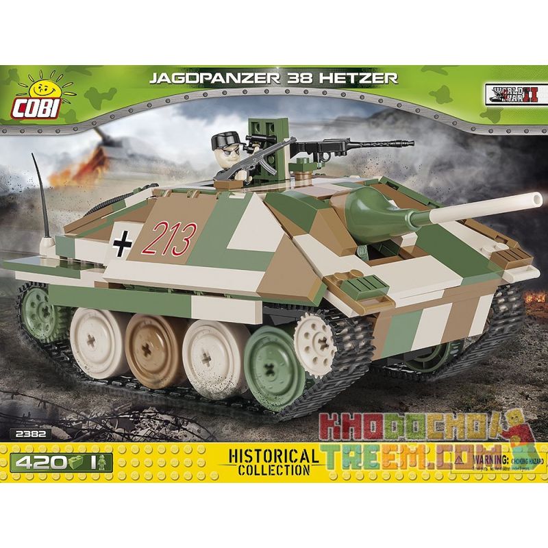 COBI 2382 Xếp hình kiểu Lego MILITARY ARMY Jagdpanzer 38 Hetzer Stalker Self-propelled Anti-tank Gun Pháo Chống Tăng Tự Hành Stalker 420 khối COBI 2382 Xếp hình kiểu Lego MILITARY ARMY Jagdpanzer 38 Hetzer Stalker Self-propelled Anti-tank Gun Pháo Chống Tăng Tự Hành Stalker 420 khối