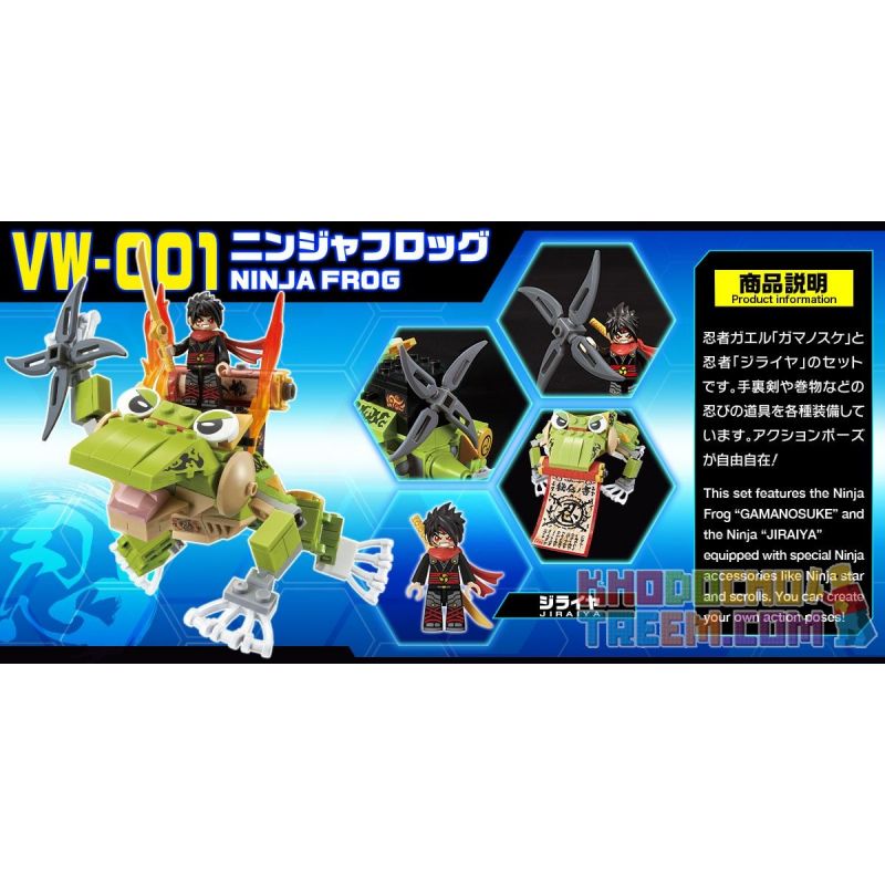BIKKU VW-001 Xếp hình kiểu Lego Ninja Frog Ếch Ninja 174 khối BIKKU VW-001 Xếp hình kiểu Lego Ninja Frog Ếch Ninja 174 khối