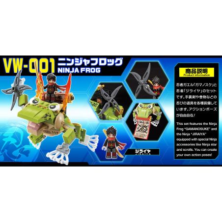 BIKKU VW-001 non  ẾCH NINJA bộ đồ chơi xếp lắp ráp ghép mô hình NINJA FROG 174 khối