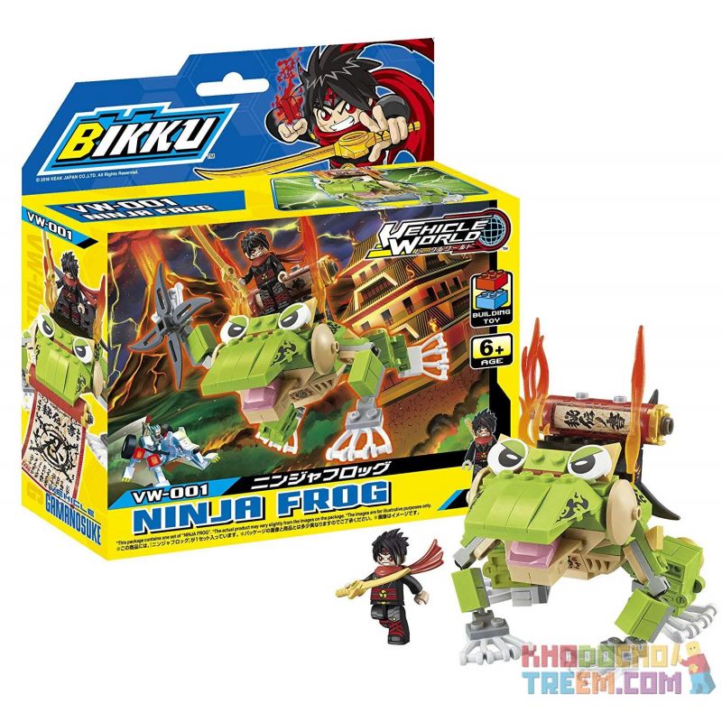 BIKKU VW-001 non  ẾCH NINJA bộ đồ chơi xếp lắp ráp ghép mô hình NINJA FROG 174 khối
