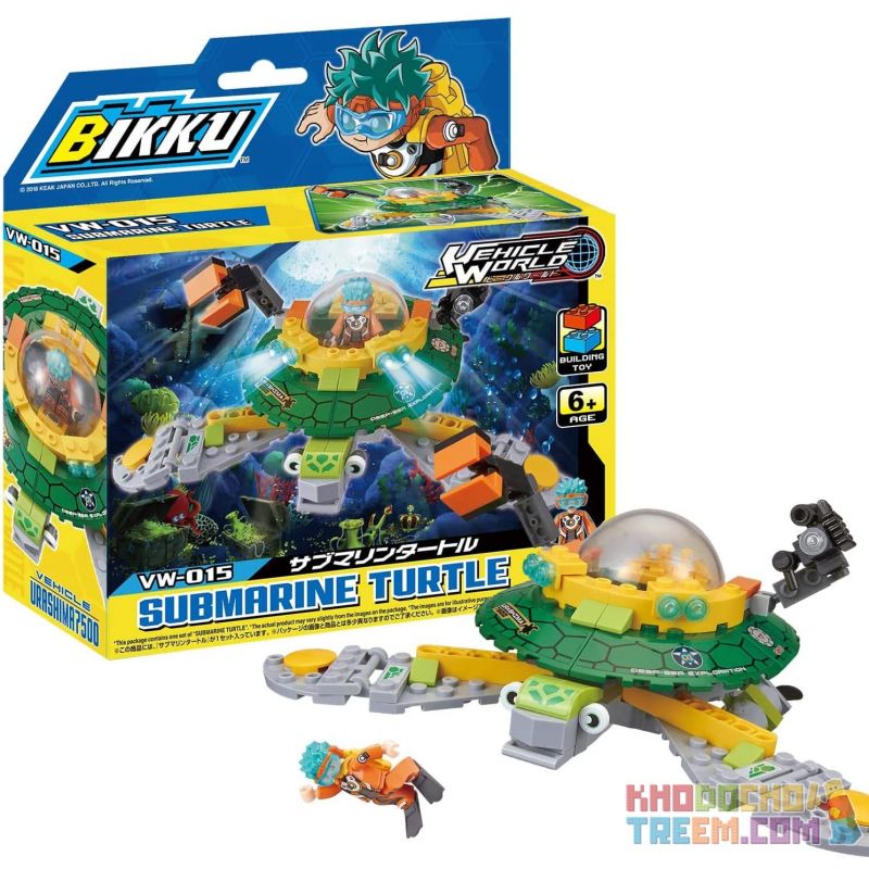 BIKKU VW-015 non  TÀU NGẦM RÙA bộ đồ chơi xếp lắp ráp ghép mô hình SUBMARINE TURTLE 153 khối