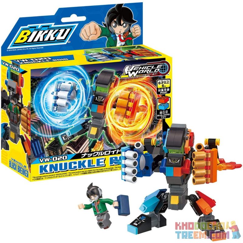 BIKKU VW-020 non  ROBOT KNUCKLE bộ đồ chơi xếp lắp ráp ghép mô hình KNUCKLE ROID 163 khối