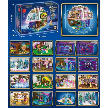 DINGGAO DG6566 6566 non  CÔNG CHÚA HÀNH TINH bộ đồ chơi xếp lắp ráp ghép mô hình  THE PRINCESS STAR Các Bạn Gái 4160 khối