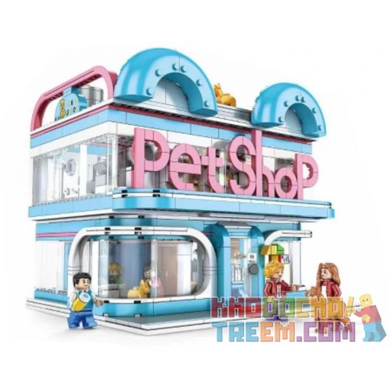 JUHANG 86004 non Lego CỬA HÀNG THÚ CƯNG bộ đồ chơi xếp lắp ráp ghép mô hình Creator PETSHOP Sáng Tạo 1082 khối