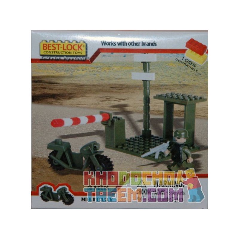 BEST-LOCK 507 non Lego TRẠM KIỂM SOÁT QUÂN SỰ bộ đồ chơi xếp lắp ráp ghép mô hình Military Army MILITARY CHECKPOINT Quân Sự Bộ Đội 50 khối