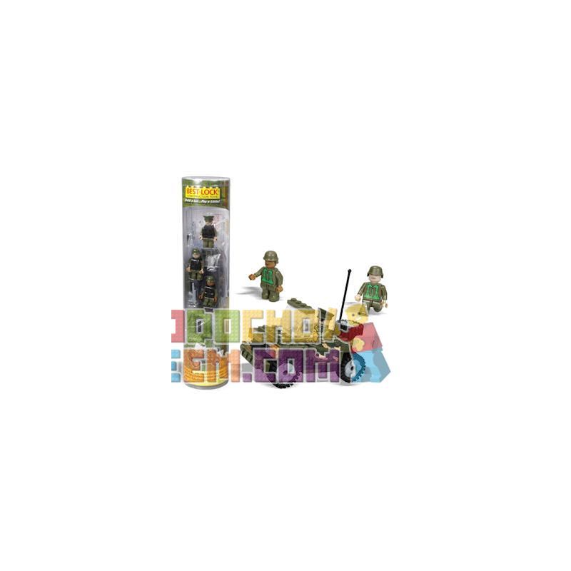 BEST-LOCK 1900 non Lego XE TUẦN TRA QUÂN SỰ bộ đồ chơi xếp lắp ráp ghép mô hình Military Army MILITARY PATROL CAR Quân Sự Bộ Đội 74 khối