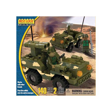 BEST-LOCK 3490 non  XE TUẦN TRA QUÂN SỰ bộ đồ chơi xếp lắp ráp ghép mô hình Military Army MILITARY PATROL CARS Quân Sự Bộ Đội 140 khối