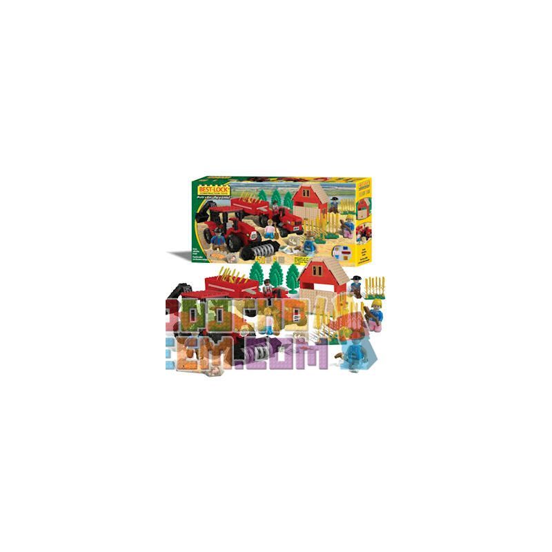BEST-LOCK 4449 non Lego TRANG PHỤC MÀU ĐỎ bộ đồ chơi xếp lắp ráp ghép mô hình City RED FARM PLAY SET Thành Phố 450 khối