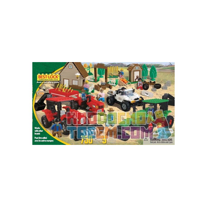 BEST-LOCK 5102 non Lego BỘ TRANG TRẠI bộ đồ chơi xếp lắp ráp ghép mô hình City FARM PLAY SET Thành Phố 750 khối