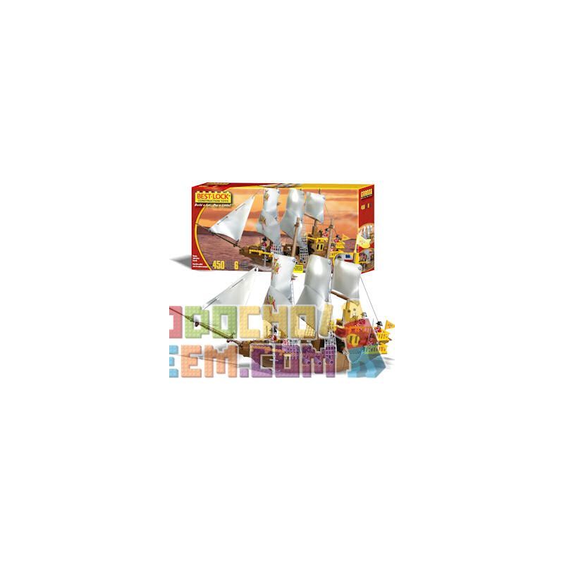 BEST-LOCK 6218 Xếp hình kiểu Lego English Galleone British Galleon Galleon Của Anh 450 khối BEST-LOCK 6218 Xếp hình kiểu Lego English Galleone British Galleon Galleon Của Anh 450 khối