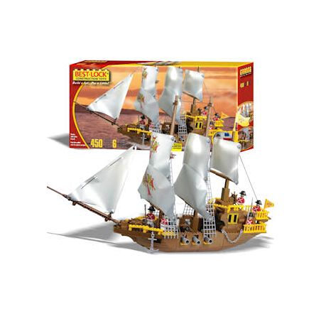 BEST-LOCK 6218 non  GALLEON CỦA ANH bộ đồ chơi xếp lắp ráp ghép mô hình Pirates Of The Caribbean ENGLISH GALLEONE Cướp Biển Vùng Caribe 450 khối