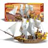 BEST-LOCK 6218 non  GALLEON CỦA ANH bộ đồ chơi xếp lắp ráp ghép mô hình Pirates Of The Caribbean ENGLISH GALLEONE Cướp Biển Vùng Caribe 450 khối