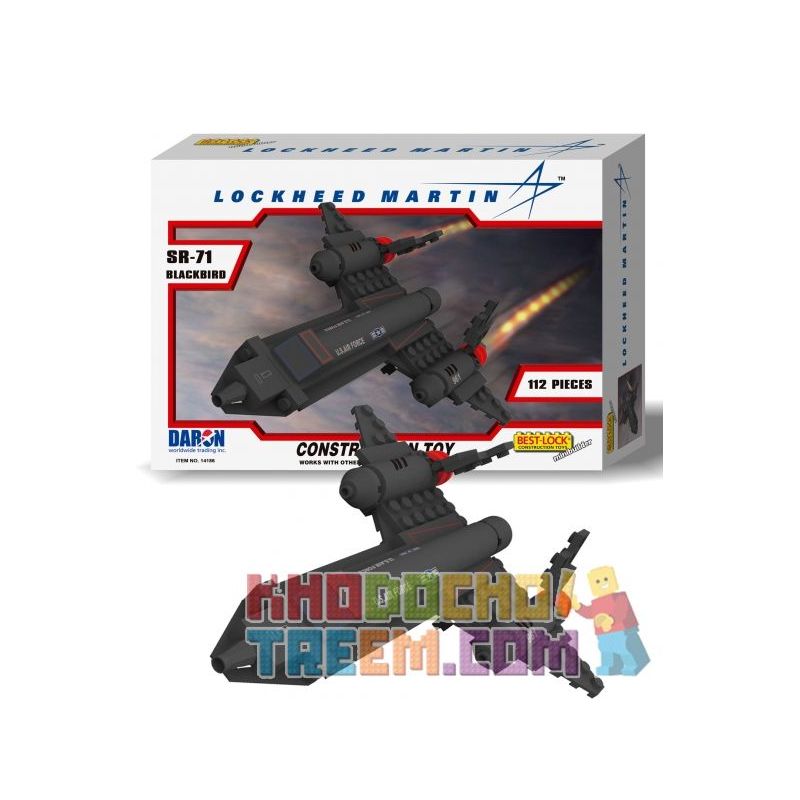 BEST-LOCK 14186 non Lego MÁY BAY TRINH SÁT SR-71 BLACKBIRD bộ đồ chơi xếp lắp ráp ghép mô hình Military Army Quân Sự Bộ Đội 112 khối