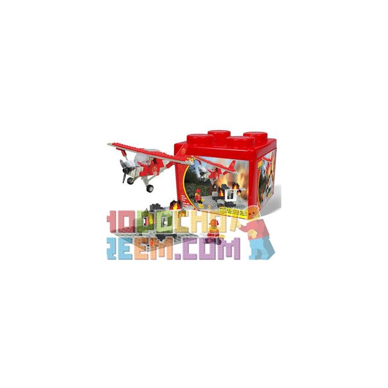 BEST-LOCK 22300 non Lego MÁY BAY CHỮA CHÁY (ĐÓNG GÓI TRONG HỘP NHỰA) bộ đồ chơi xếp lắp ráp ghép mô hình City FIREFIGHTER PLANE IN PLASTIC CONTAINER Thành Phố 105 khối