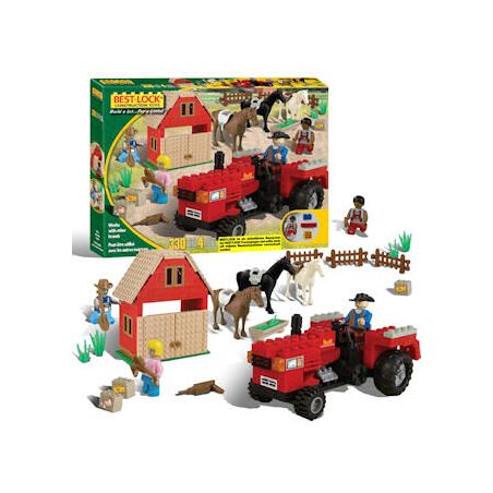 BEST-LOCK 33007 non  BỘ TRANG TRẠI bộ đồ chơi xếp lắp ráp ghép mô hình City FARM PLAY SET Thành Phố 330 khối