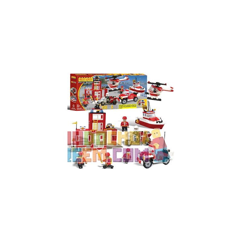 BEST-LOCK 45002 non Lego TUẦN TRA CẢNG CỨU HỎA bộ đồ chơi xếp lắp ráp ghép mô hình City FIREFIGHTER HARBOUR PATROL Thành Phố 450 khối