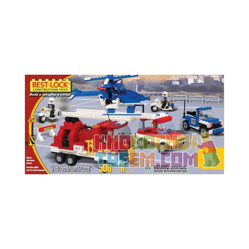 BEST-LOCK 50007 non Lego BỘ CỨU HỘ bộ đồ chơi xếp lắp ráp ghép mô hình City RESCUE SET Thành Phố 500 khối