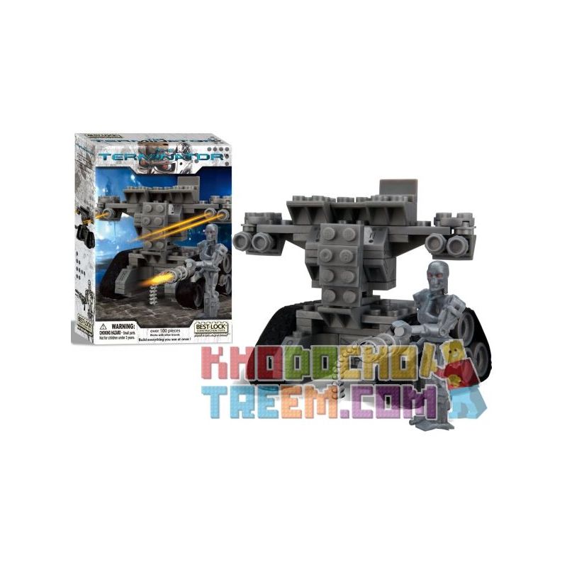 BEST-LOCK 01023T non Lego SĂN GIẾT XE TĂNG bộ đồ chơi xếp lắp ráp ghép mô hình Terminator HUNTERKILLER TANK Kẻ Hủy Diệt 100 khối