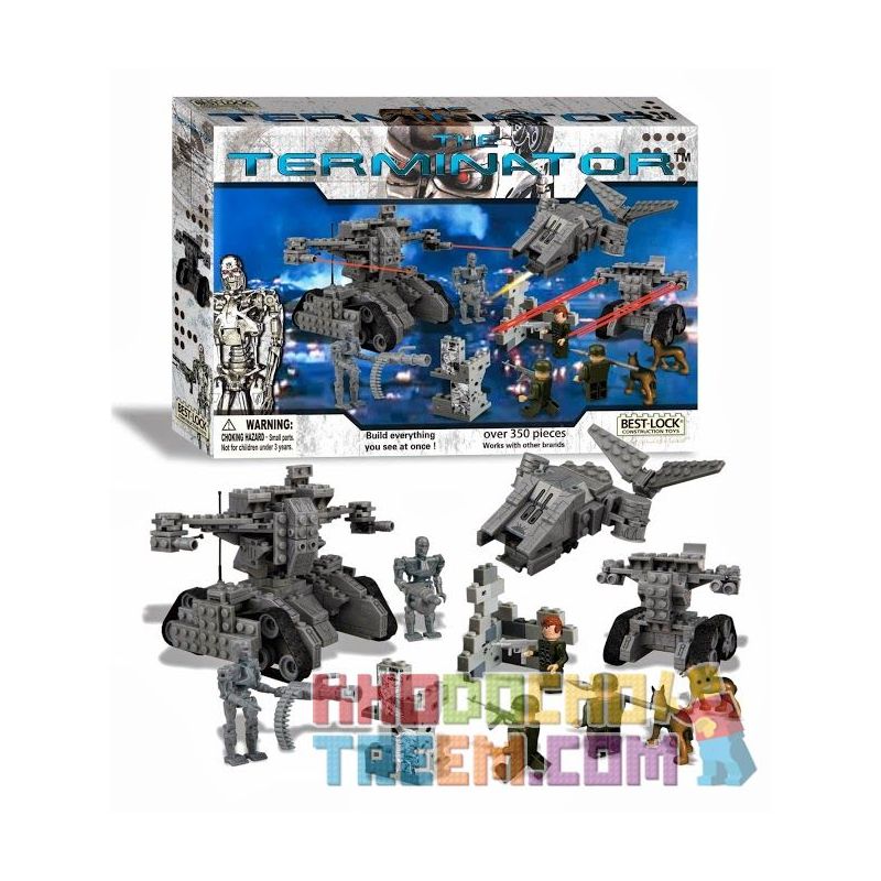 BEST-LOCK 01031T non Lego ĐUỔI THEO KYLE REESE. bộ đồ chơi xếp lắp ráp ghép mô hình Terminator HUNTING KYLE REESE Kẻ Hủy Diệt 350 khối