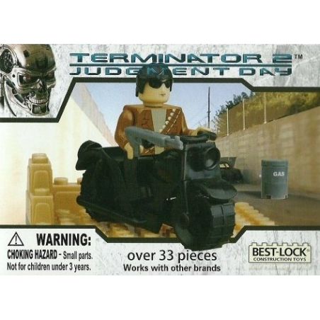 BEST-LOCK 01048T non  T-800 VÀ MÔ TÔ bộ đồ chơi xếp lắp ráp ghép mô hình Terminator T-800 WITH MOTORCYCLE Kẻ Hủy Diệt 33 khối