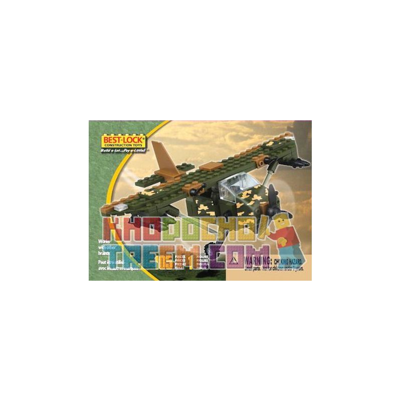 BEST-LOCK 23241 non Lego PHI CƠ bộ đồ chơi xếp lắp ráp ghép mô hình Military Army PLANE Quân Sự Bộ Đội 105 khối