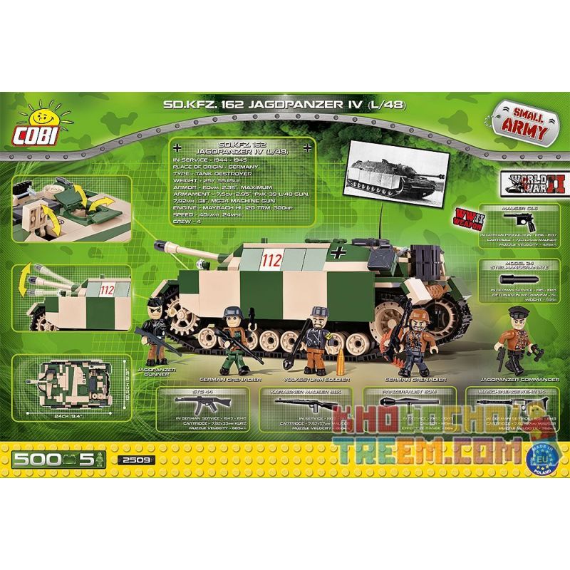 COBI 2509 non  PHÁO CHỐNG TĂNG TỰ HÀNH SỐ 4 bộ đồ chơi xếp lắp ráp ghép mô hình Military Army JAGDPANZER IV L AKA 48 SD.KFZ.162 Quân Sự Bộ Đội 500 khối COBI 2509 non  PHÁO CHỐNG TĂNG TỰ HÀNH SỐ 4 bộ đồ chơi xếp lắp ráp ghép mô hình Military Army JAGDPANZER IV L AKA 48 SD.KFZ.162 Quân Sự Bộ Đội 500 khối