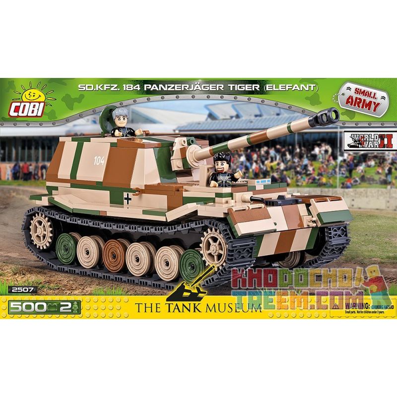 COBI 2507 Xếp hình kiểu Lego MILITARY ARMY Panzerjäger Tiger Elefant Elephant Self-propelled Anti-tank Gun Pháo Chống Tăng Tự Hành Voi 500 khối COBI 2507 Xếp hình kiểu Lego MILITARY ARMY Panzerjäger Tiger Elefant Elephant Self-propelled Anti-tank Gun Pháo Chống Tăng Tự Hành Voi 500 khối
