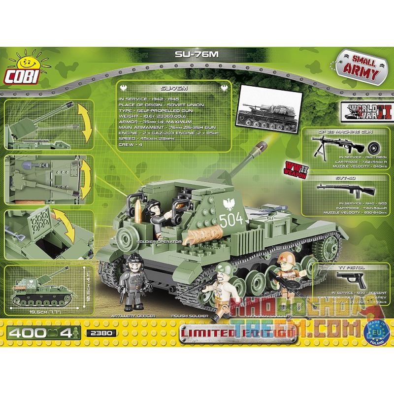 COBI 2380 non  SU-76M PHIÊN BẢN GIỚI HẠN bộ đồ chơi xếp lắp ráp ghép mô hình Military Army SU-76M LIMITED EDITION Quân Sự Bộ Đội 400 khối COBI 2380 non  SU-76M PHIÊN BẢN GIỚI HẠN bộ đồ chơi xếp lắp ráp ghép mô hình Military Army SU-76M LIMITED EDITION Quân Sự Bộ Đội 400 khối