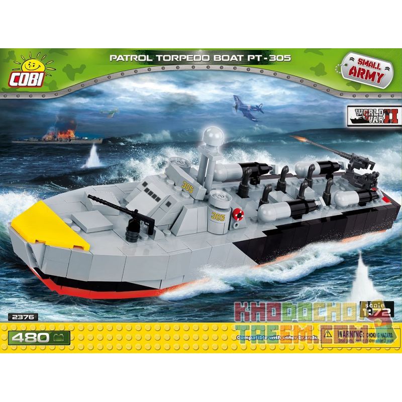 COBI 2376 Xếp hình kiểu Lego MILITARY ARMY Patrol Torpedo Boat PT-305 PT-305 Torpedo Patrol Boat Thuyền Tuần Tra Ngư Lôi PT-305 480 khối COBI 2376 Xếp hình kiểu Lego MILITARY ARMY Patrol Torpedo Boat PT-305 PT-305 Torpedo Patrol Boat Thuyền Tuần Tra Ngư Lôi PT-305 480 khối