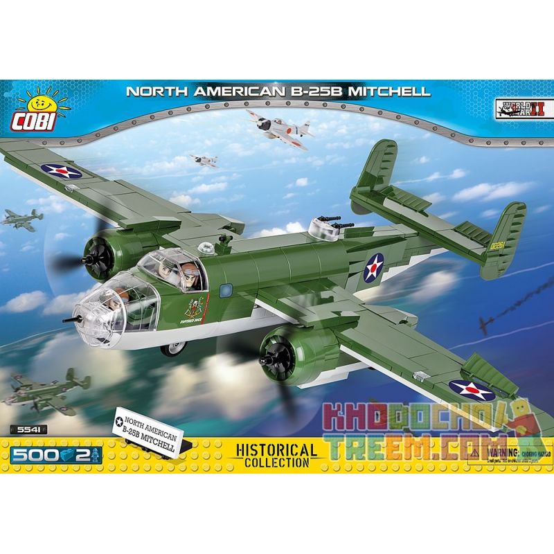 COBI 5541 Xếp hình kiểu Lego MILITARY ARMY North American B-25 Mitchell B-25 Mitchell Bomber Máy Bay Ném Bom B-25 Mitchell 500 khối COBI 5541 Xếp hình kiểu Lego MILITARY ARMY North American B-25 Mitchell B-25 Mitchell Bomber Máy Bay Ném Bom B-25 Mitchell 500 khối