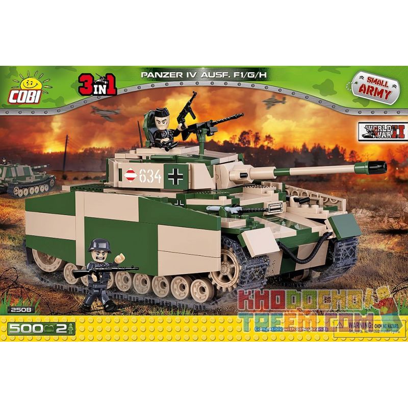 COBI 2508 Xếp hình kiểu Lego MILITARY ARMY Pz.Kpfw. IV Ausf. F1 G H Tank Four Xe Tăng Bốn 500 khối COBI 2508 Xếp hình kiểu Lego MILITARY ARMY Pz.Kpfw. IV Ausf. F1 G H Tank Four Xe Tăng Bốn 500 khối