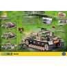 COBI 2508 non  XE TĂNG BỐN bộ đồ chơi xếp lắp ráp ghép mô hình Military Army PZ.KPFW. IV AUSF. F1/ G/H Quân Sự Bộ Đội 500 khối
